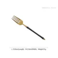 Matte black and gold bamboo-style main fork made of 304 stainless steel tableware - Black Gold Bamboo Style (807 Matte Black Gold) / Dinner Fork