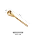 Retro gold stainless steel dinner spoon, 18.5cm length, approximately 45g weight - Dinner Spoon