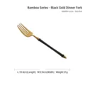 Elegant black gold bamboo-joint main fork 304 stainless steel cutlery for western dining - Dinner Fork
