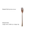 Retro rose gold 304 stainless steel dessert fork with a slim handle vintage style - Dessert Fork