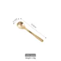 Retro gold 304 stainless steel coffee spoon with willow leaf shape, 12.6cm length - Coffee Spoon