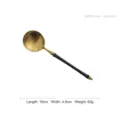 Black gold matte 304 stainless steel soup spoon with bamboo joint handle design - Black Gold Bamboo Style (807 Matte Black Gold) / Soup Spoon