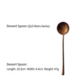 Vintage style rose gold stainless steel dessert spoon with rounded head and long handle - Dessert Spoon