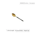 Elegant black and gold bamboo-styled stainless steel tea spoon with a mirror finish - Tea Spoon