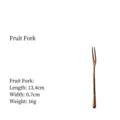 Rose gold vintage 304 stainless steel dessert fruit fork with two prongs design - Fruit Fork