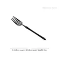 Elegant black bamboo-inspired stainless steel dinner fork with matte mirror finish - Dinner Fork / Mirror Black