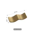 Matte gold hammered 304 stainless steel wavy chopstick rest for elegant dining - Dual-purpose / Matte Gold