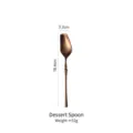 Vintage rose gold 304 stainless steel dessert spoon with slender handle design - Rose Gold Dessert Spoon
