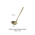 Großer goldener Schöpflöffel aus 304 Edelstahl mit Hammerschlag-Griff für Hot Pot - Großes Sieb / Gold