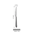 Vintage distressed stainless steel dessert knife with measurement 21.5cm length - Dessert Knife (JOMU)