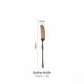 Premium rose gold stainless steel butter knife with a slim handle and minimalist design - Rose Gold Butter Knife