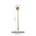 Minimalist golden 304 stainless steel long-handle spoon for coffee and stirring - Long Handle Spoon / 20.7x2.8cm / Gold