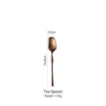 Elegant rose gold 304 stainless steel tea spoon with a slim handle design. - Rose Gold Tea Spoon