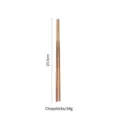 Mirror rose gold 304 stainless steel chopsticks, 23.5cm length and 34g weight for home use - Chopsticks