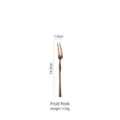 Vintage rose gold 304 stainless steel dessert fruit fork with minimalist slim design - Rose Gold Fruit Fork