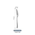 Vintage matte silver stainless steel butter knife for dining table with dimensions - Butter Knife