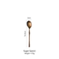 Rose gold 304 stainless steel sugar spoon variant with seashell bowl and slim handle - Rose Gold Sugar Spoon