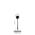 Japanese 304 stainless steel black tea spoon with 12.5cm long handle for mixing - Tea Spoon / 12.5x2.7cm / Black