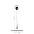 Black matte finish 304 stainless steel long handle mixing spoon for tea - Long Handle Spoon / 20.7x2.8cm / Black