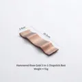 Hammered rose gold stainless steel chopstick rest and spoon holder for dining tables - Hammered Rose Gold
