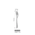 Vintage stainless steel dessert cake fork with 15.2cm length and matte metal finish - Cake Toppers