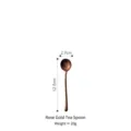 Rose gold stainless steel tea spoon with long handle, 12.5cm length and 2.7cm width - Tea Spoon / 12.5x2.7cm / Rose Gold