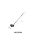 Small 24cm stainless steel long handle spoon for honey, seasoning, and kitchen liquids - S