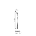 Vintage stainless steel fruit fork 14.5cm dessert fork matte silver finish - Fruit Fork