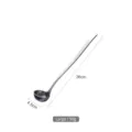 Large 36cm long-handle 304 stainless steel spoon for seasonings and honey, durable design - L