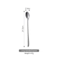 Retro long-handled stainless steel coffee spoon with 21.3cm length and matte finish - Long Handle Spoon