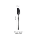 Modern black brushed 304 stainless steel dinner spoon with 20.3cm length and 60g weight - Dinner Spoon