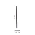 Vintage style dark grey stainless steel chopsticks, 23.5cm length, 34g weight SKU - Chopsticks