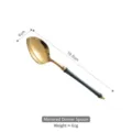 Mirror finish stainless steel dinner spoon with emerald green handle, 19.9cm length - Dinner Spoon