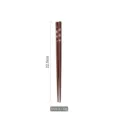 Japanese style wooden chopsticks with checkered pattern, 22.5cm length, 20g weight, Style A - Style A / 20g (22.5cm)