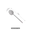 Small matte silver 304 stainless steel coffee stirring spoon for honey and desserts, 11cm - Matte Silver