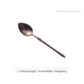 Rose gold bamboo-inspired stainless steel mirror-finish main meal spoon with dimensions - Mirror Finish Dinner Spoon / 19.8x4.0cm