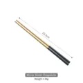 Mirror finish gold and grey 304 stainless steel chopsticks for home dining, 23.5cm - Chopsticks