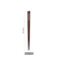 Japanese style dark wood chopsticks with colorful pattern top Style F 22.5cm 20g - Style F / 20g (22.5cm)