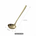 Grote goudkleurige soeplepel van gehamerd roestvrij staal keukenaccessoire 29,5cm lang - Grote soeplepel / 29.5cm x 8cm / Goud