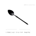 Elegant black stainless steel bamboo series mirror finish main meal spoon for dining - Dinner Spoon / Mirror Black