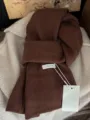Elegant brown 100% Australian wool knitted scarf, high quality winter neck warmer - Pure Wool Sugar Brown