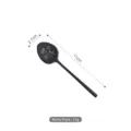 Matte black 304 stainless steel coffee stirring spoon with engraved leaf pattern - Matte Plant Design