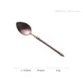 Elegant rose gold matte stainless steel main meal spoon with unique bamboo handle design - Matte Finish Dinner Spoon