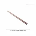 Rose gold bamboo-inspired matte 304 stainless steel chopsticks, 23.5cm long and 34g weight. - Matte Finish Chopsticks