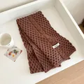 Elegante bufanda de invierno gruesa de punto trenzado marrón para mujer calidez - 160*18cm / Café Caramelo