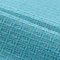 Détail du tissu en tweed bleu aqua montrant la texture tissée et les paillettes - 青蓝色(810-18)