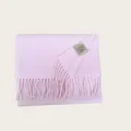 Soft pink 100% Australian wool scarf with elegant tassel detail for winter warmth - Pink