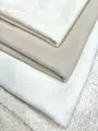 High-quality textured linen and cotton fabric swatches in white and beige colors - 麻布棉麻纯棉款式
