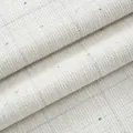 High-quality cream tweed fabric with silver sequins for elegant women's jackets - Milky White
