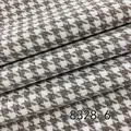 Premium brown and white houndstooth yarn-dyed cotton linen fabric for upholstery, SKU 8328-6 - Dark Brown (8328-6)